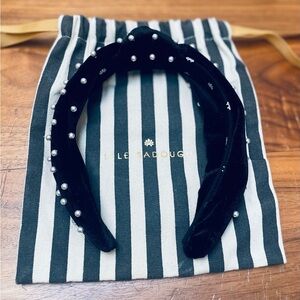 Lele Sadoughi Black Pearl Embellished Hair Accessory